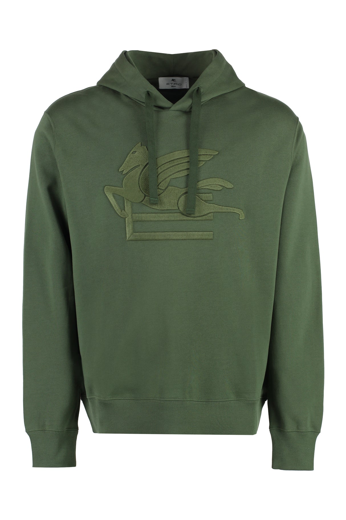 ETRO Green Cotton Hoodie for Men - FW23 Collection