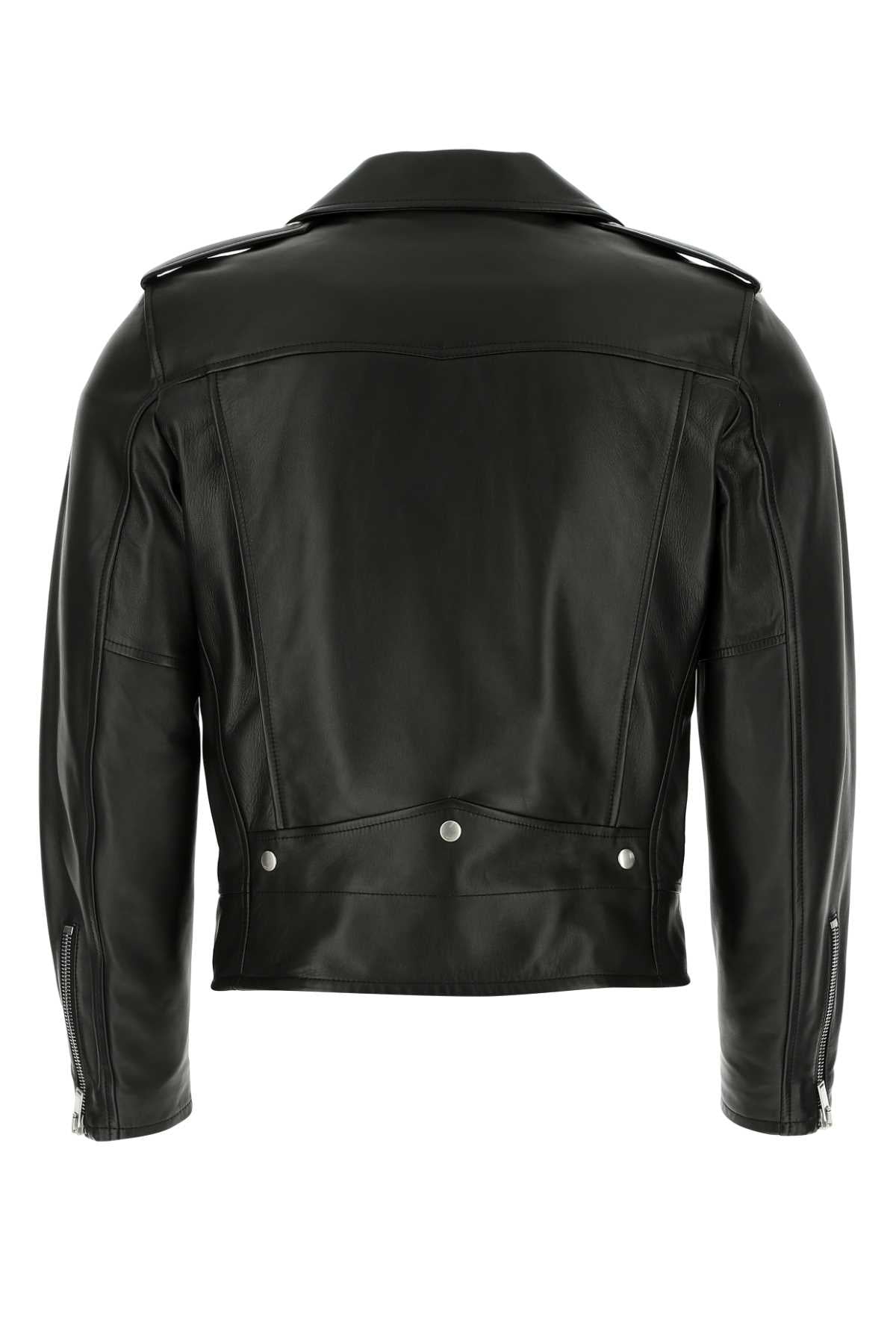 SAINT LAURENT Classic Black Leather Jacket for Men