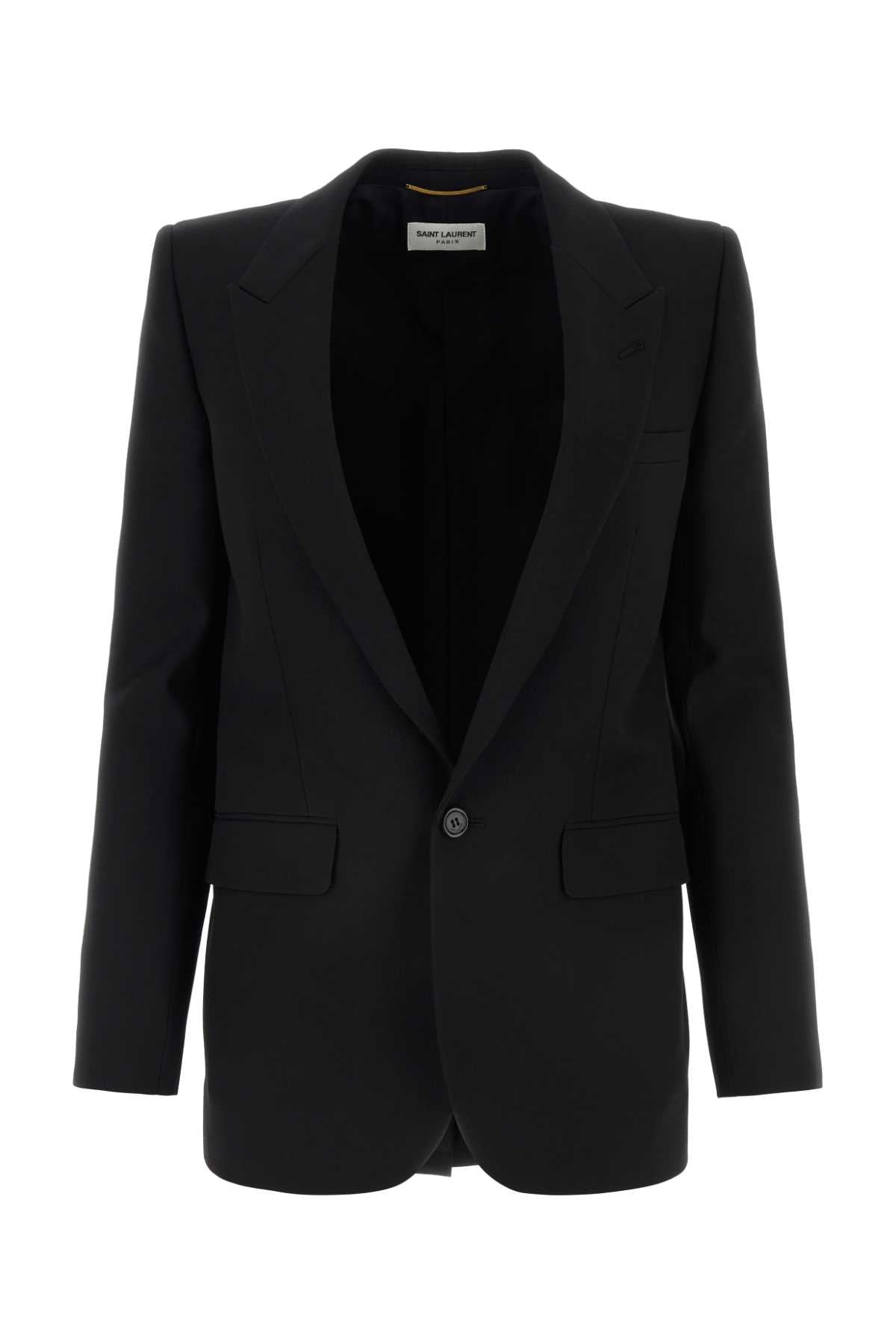 SAINT LAURENT Classic Black Wool Blazer