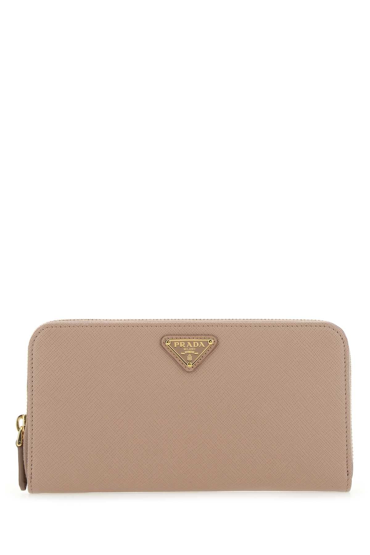 PRADA Elegant Pink Leather Mini Wallet - 20 cm x 10 cm