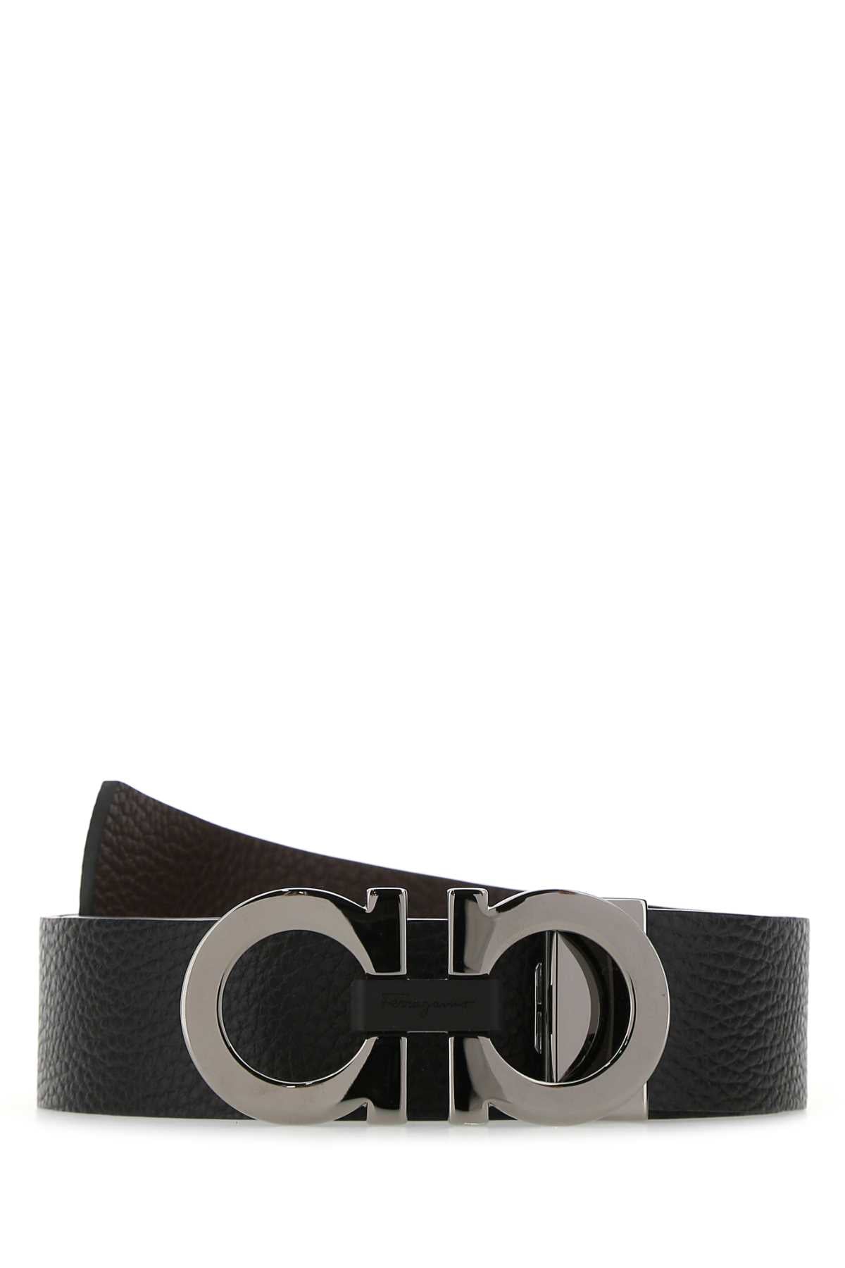 SALVATORE FERRAGAMO Men's Reversible Leather Belt - Height 3.5 cm