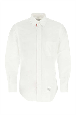 THOM BROWNE Classic White Cotton Shirt for Men