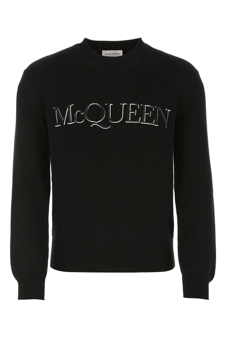 ALEXANDER MCQUEEN Classic Black Cotton Sweater for Men