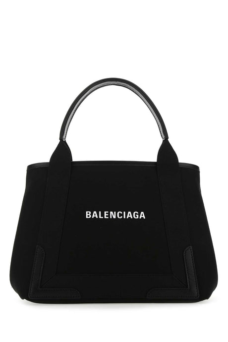 BALENCIAGA Mini Black Canvas Basket Handbag