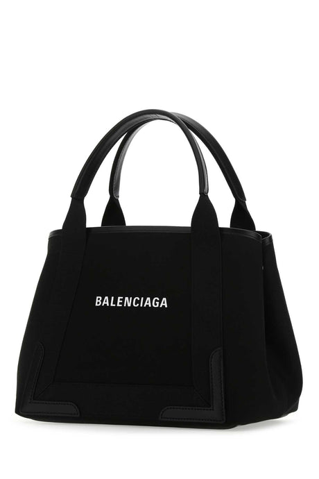 BALENCIAGA Mini Black Canvas Basket Handbag