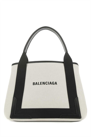 BALENCIAGA Two-Tone Canvas Handbag - 31 cm x 24 cm x 18 cm