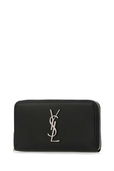 SAINT LAURENT Luxury Black Leather Wallet - 19cm x 10cm x 3cm