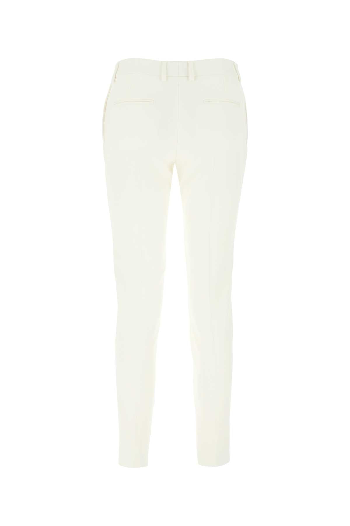 SAINT LAURENT Ivory Wool Trousers for Women - 23S Collection