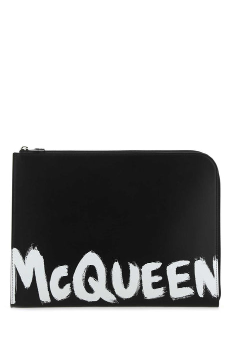 ALEXANDER MCQUEEN Sleek Leather Document Holder - 36 cm x 27 cm x 2.5 cm