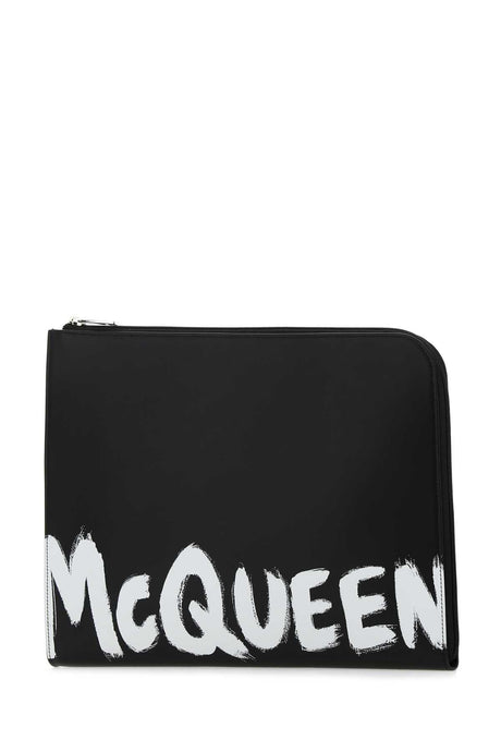 ALEXANDER MCQUEEN Sleek Leather Document Holder - 36 cm x 27 cm x 2.5 cm