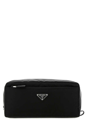 PRADA Sleek Black Nylon Beauty Case - 26.5 cm x 12 cm x 14 cm