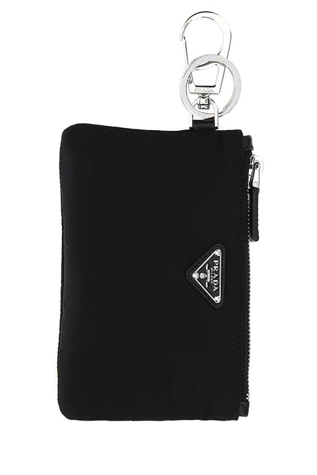 PRADA Mini Black Nylon Key Ring