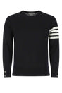 THOM BROWNE Midnight Blue Merino Wool Sweater for Men