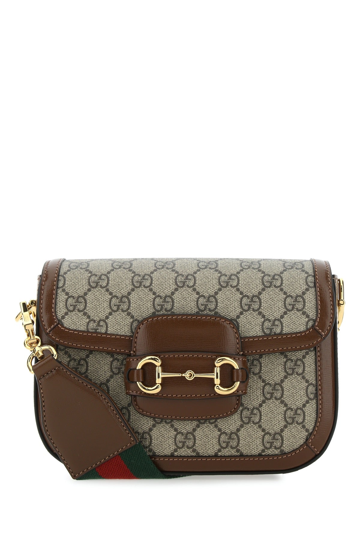 GUCCI Mini Crossbody Handbag with Supreme Fabric and Leather