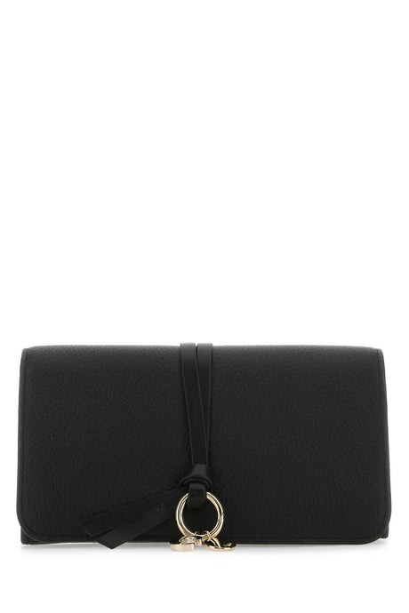 CHLOE Mini Black Leather Alphabet Wallet