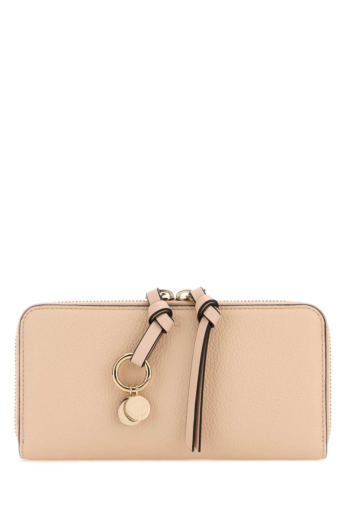 CHLOE Antiqued Pink Leather Mini Wallet