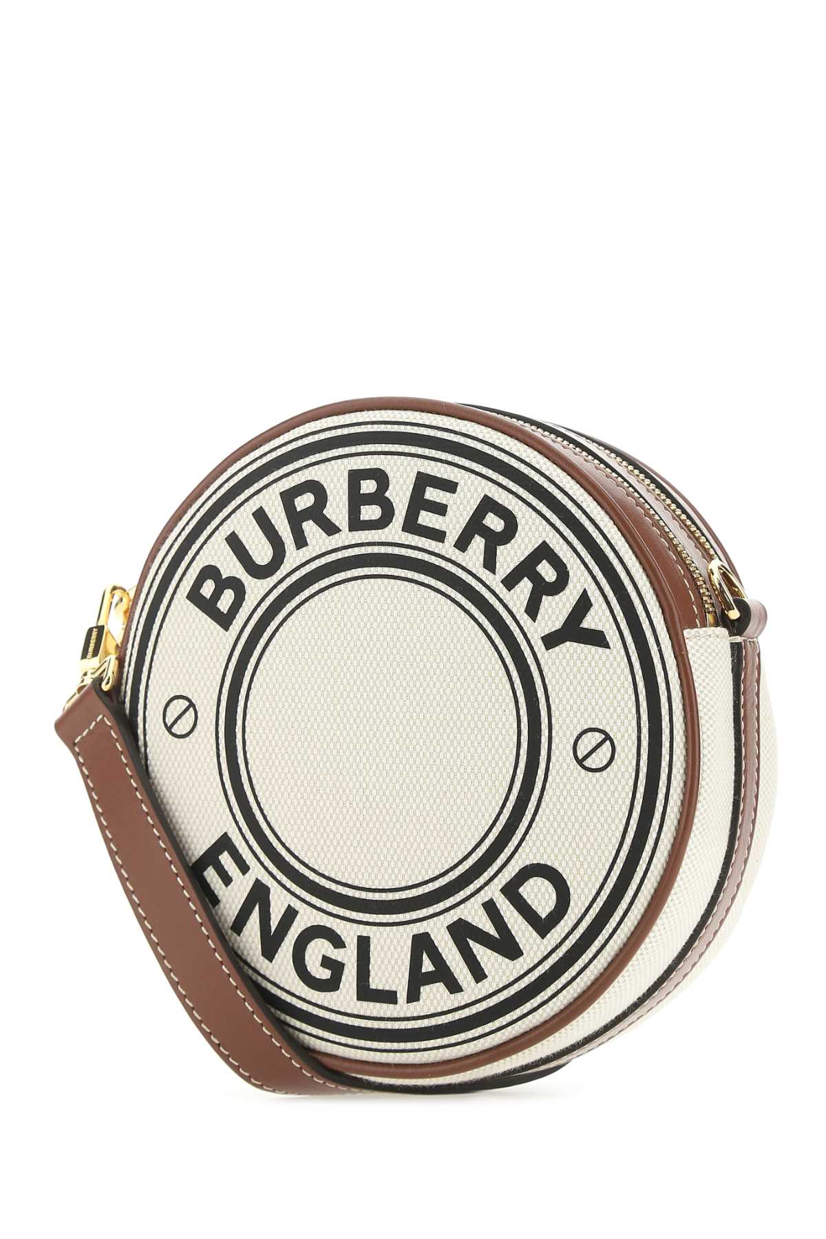 BURBERRY Two-tone Mini Canvas and Leather Crossbody Handbag