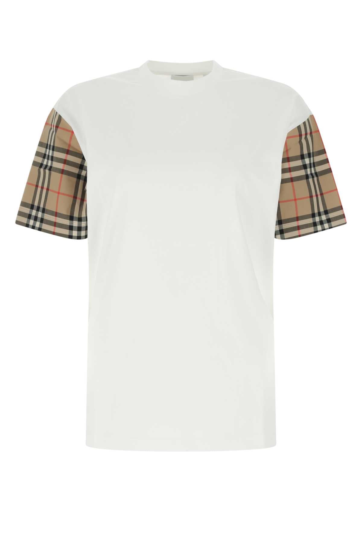 BURBERRY Classic White Cotton T-Shirt for Women