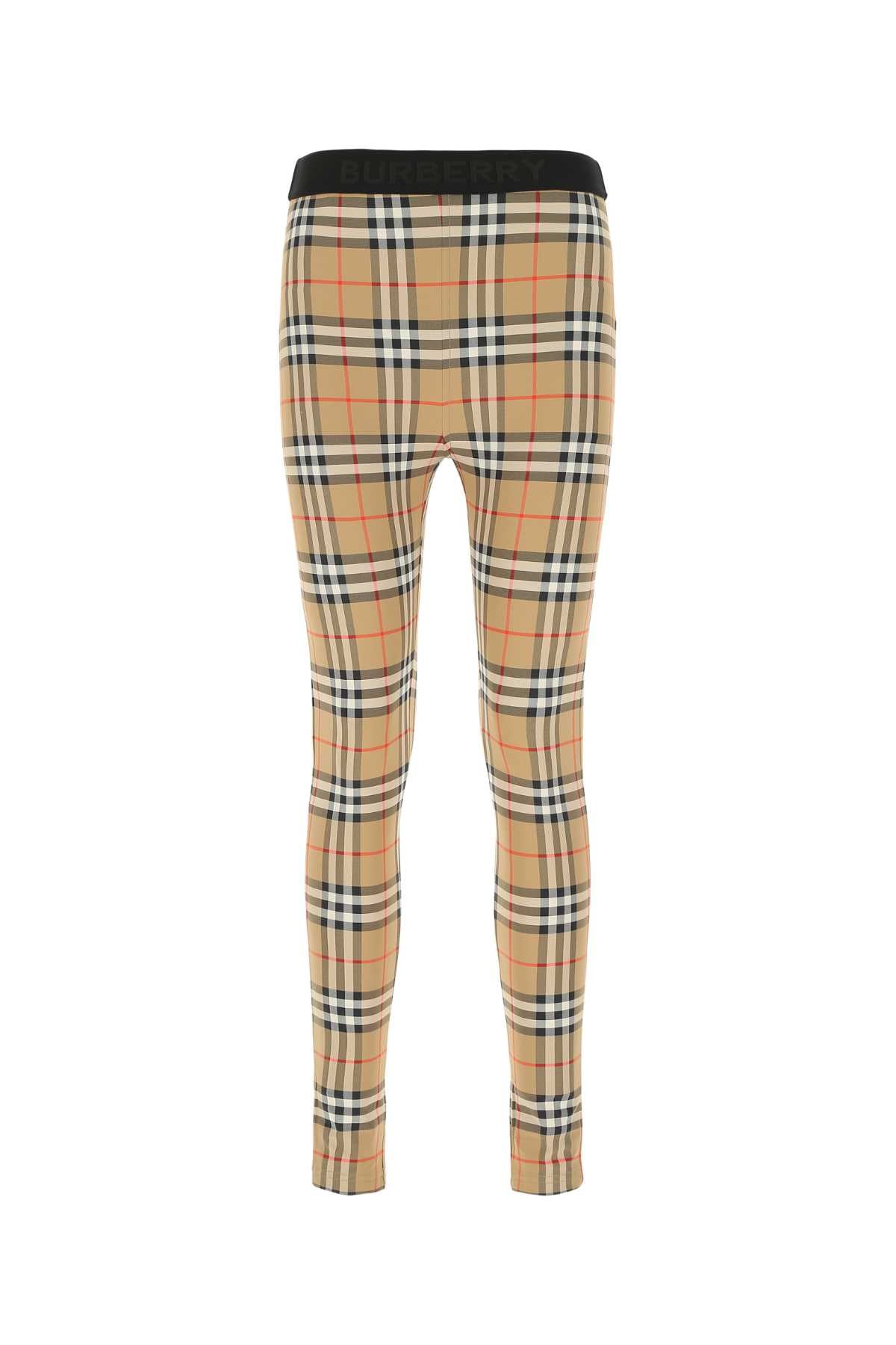 BURBERRY Checked Stretch Nylon Leggings for Women