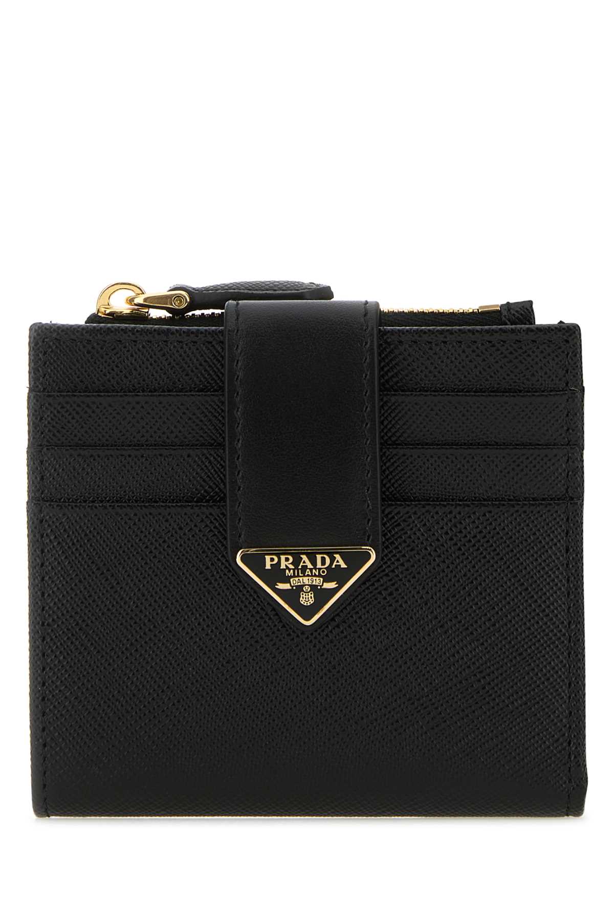 PRADA Mini Leather Wallet - Chic Black Accessory