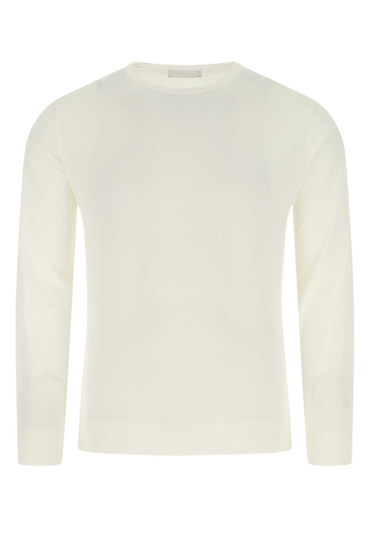 PRADA Classic Ivory Wool Sweater for Men