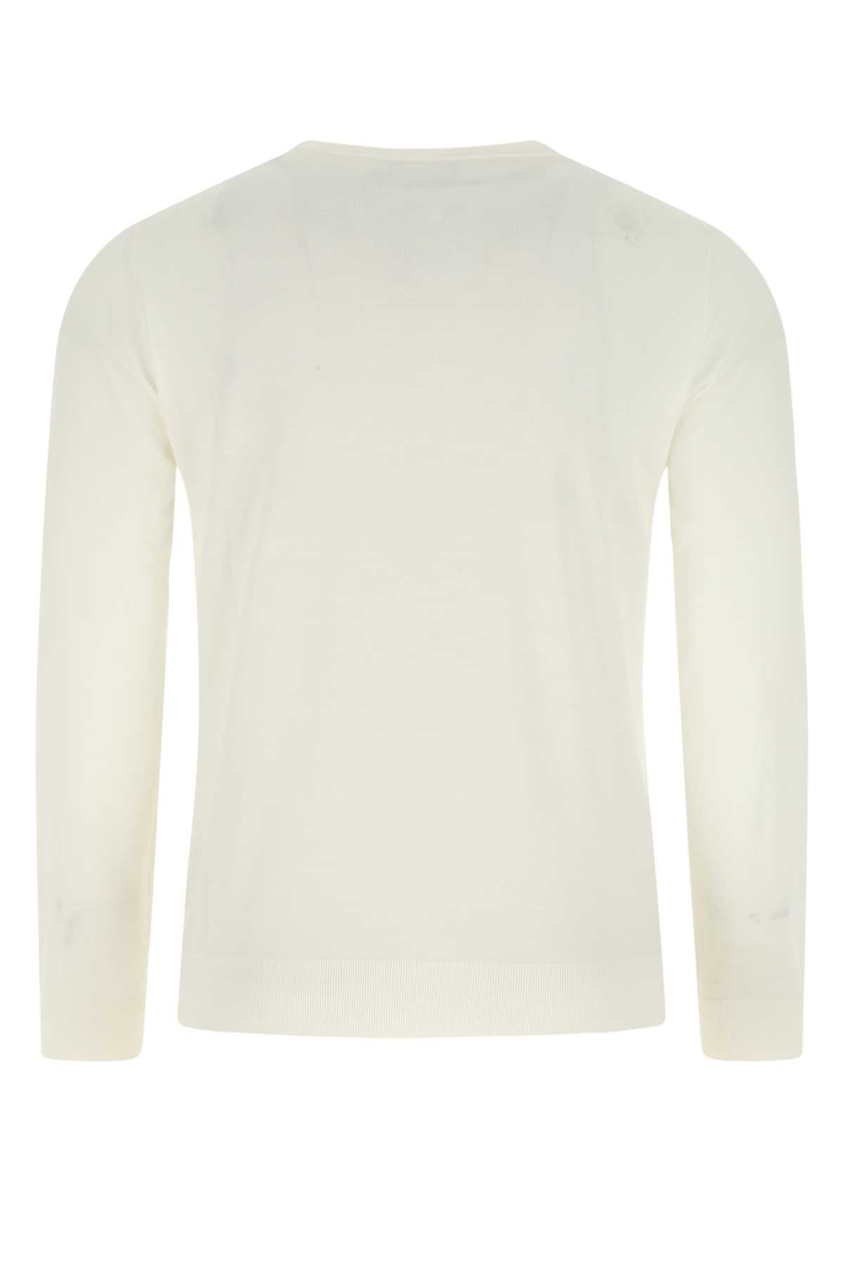 PRADA Classic Ivory Wool Sweater for Men