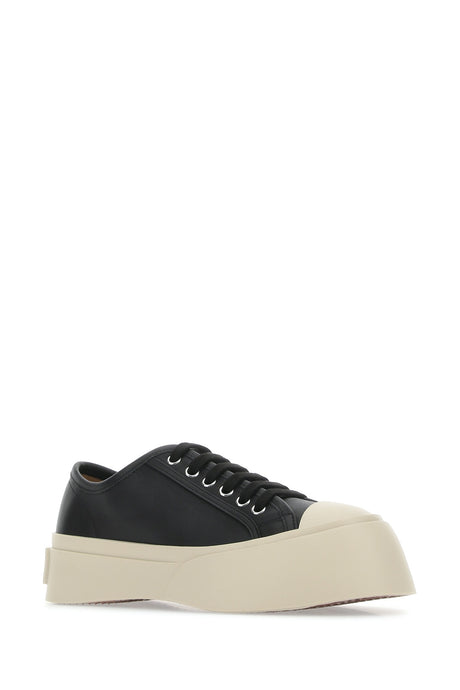 MARNI Black Leather Pablo Sneakers with 5 cm Sole Height for Women