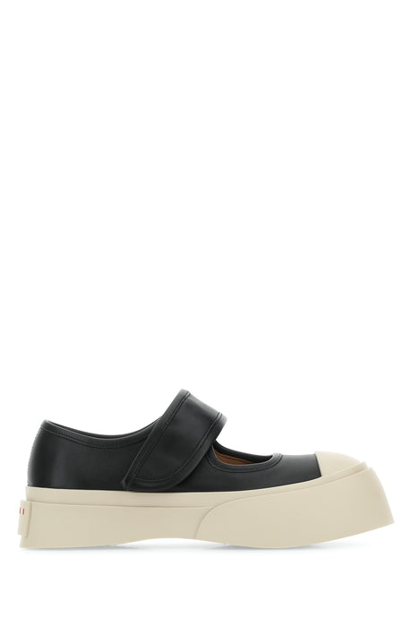 MARNI Stylish Navy Leather Mary Jane Sneakers - 5 cm Sole Height