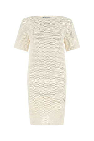 BOTTEGA VENETA Ivory Crochet Mini Dress