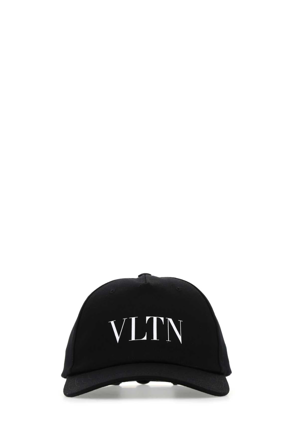 VALENTINO GARAVANI Classic Black Cotton Baseball Cap