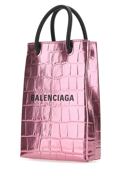 BALENCIAGA Mini Pink Leather Phone Case