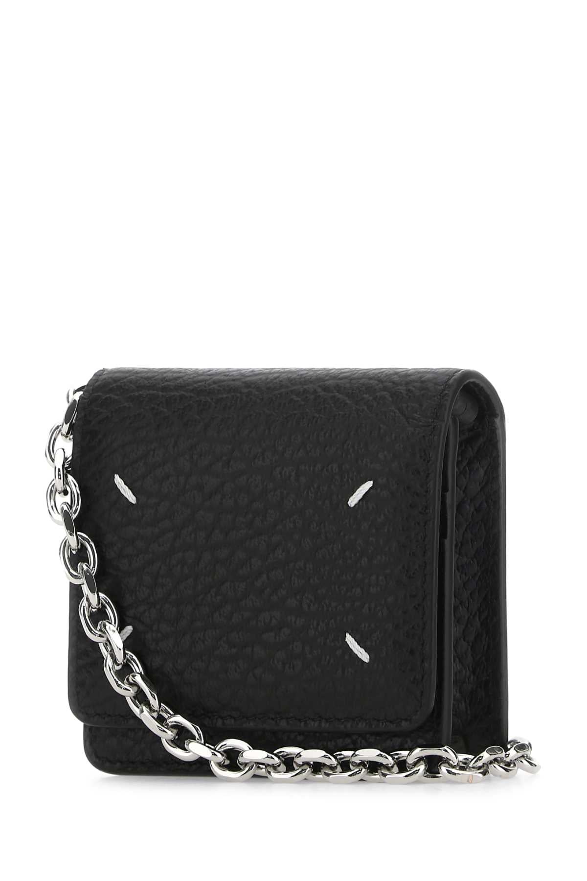 MAISON MARGIELA Mini Black Leather Card Holder