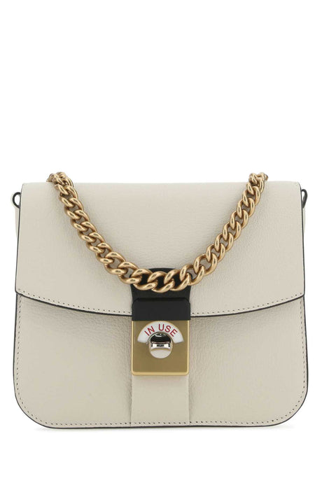 MAISON MARGIELA Two-tone Mini Leather and Cotton Square Handbag