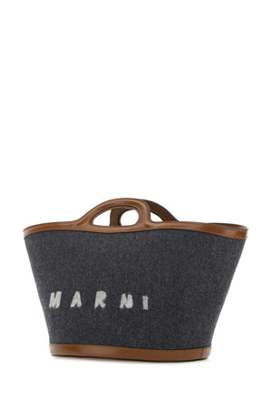 MARNI Mini Two-Tone Felt & Leather Handbag