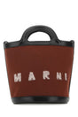 MARNI Two-Tone Mini Felt and Leather Tropicalia Bucket Handbag