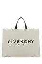 GIVENCHY Ivory Canvas Medium G Shopping Handbag