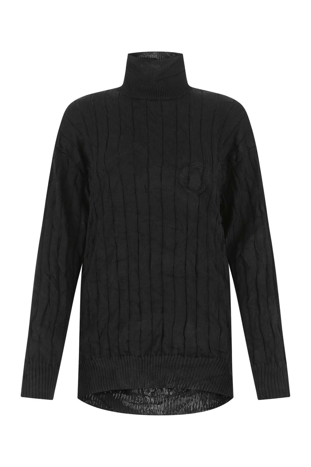 BALENCIAGA Oversized Black Silk Blend Sweater for Women