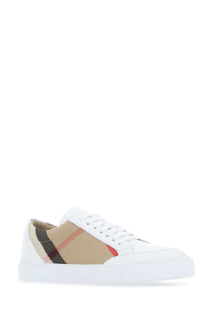 BURBERRY Vibrant Multicolor Leather and Fabric Sneakers