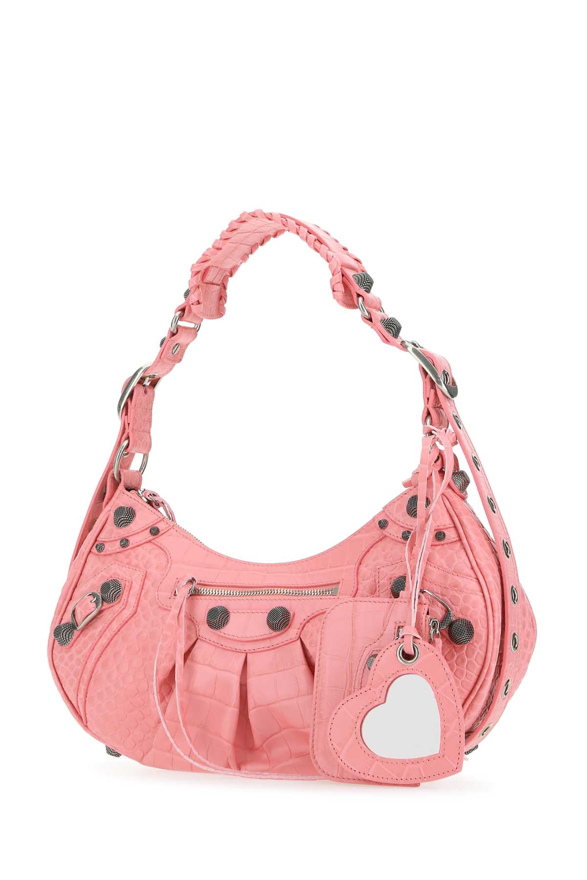 BALENCIAGA Mini Leather Shoulder Handbag - Pink