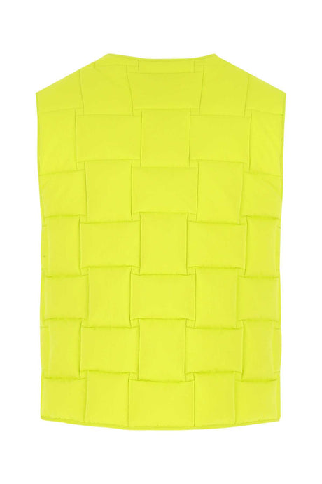 BOTTEGA VENETA Acid Green Nylon Padded Mini Vest