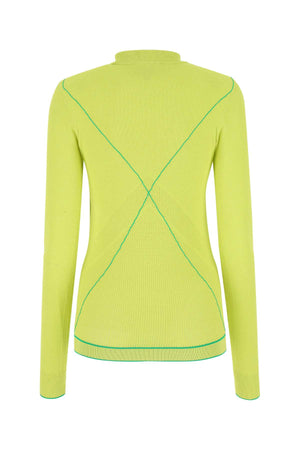 BOTTEGA VENETA Chic Acid Green Viscose Blend Sweater