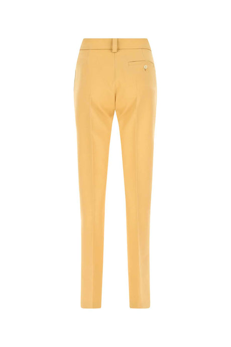 QUIRA Pastel Orange Wool Trousers for Women