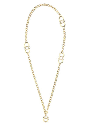 SALVATORE FERRAGAMO Elegant Golden Metal Necklace for Women