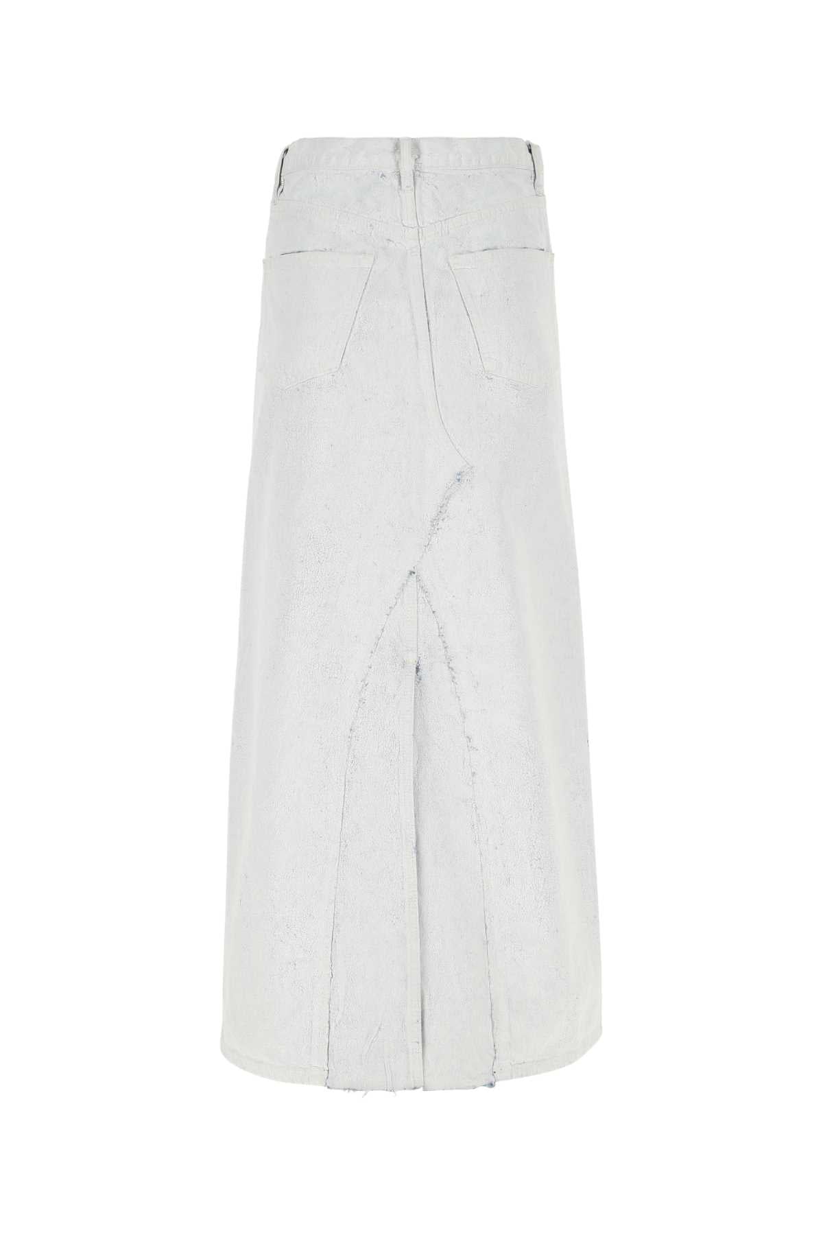 MAISON MARGIELA Chic White Denim Mini Skirt for Women