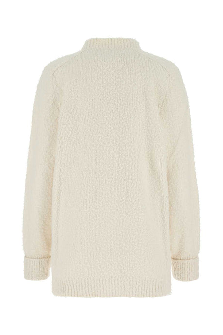 MAISON MARGIELA Ivory Cotton Blend Oversized Cardigan