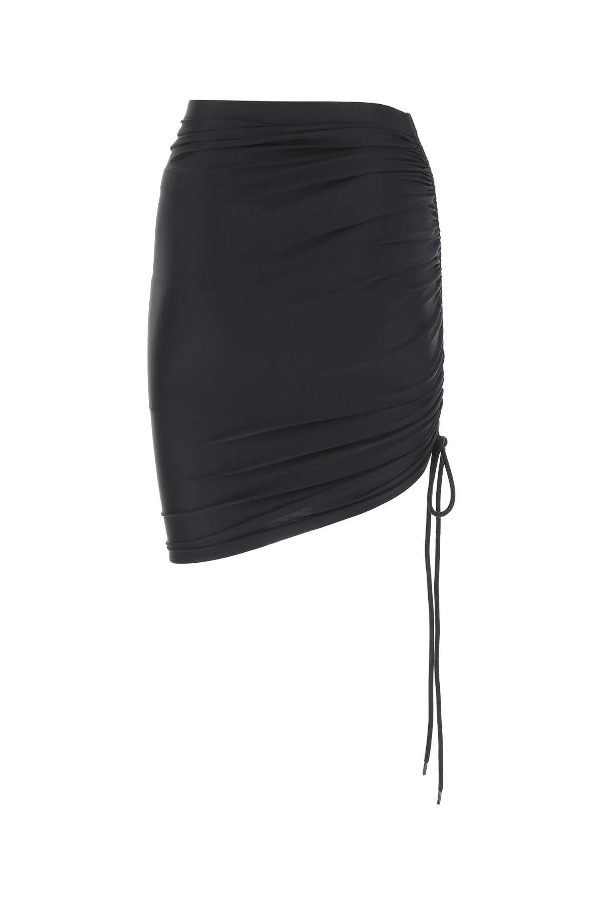 BALENCIAGA Black Stretch Nylon Mini Skirt