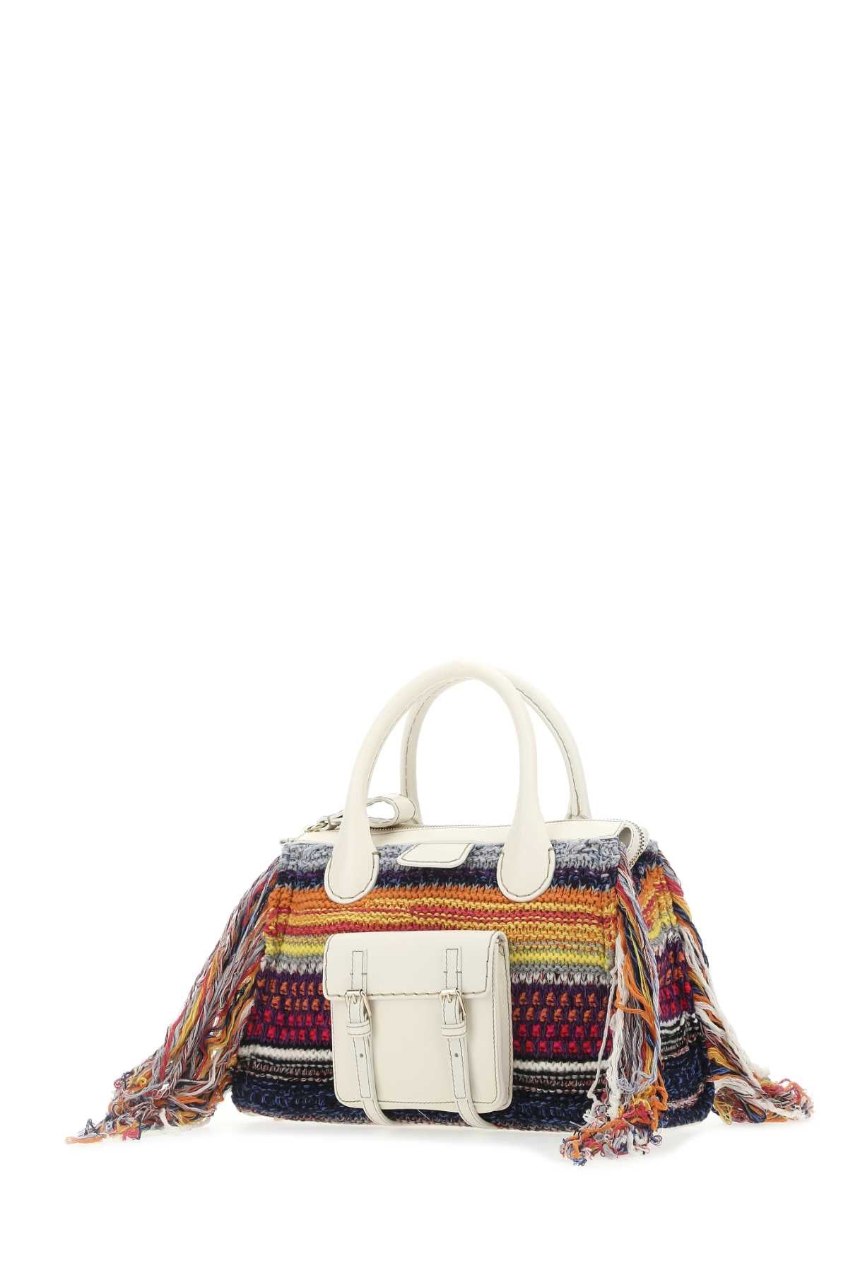 CHLOE Multicolor Leather and Cashmere Medium Handbag