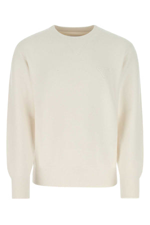 PRADA Ivory Stretch Cashmere Blend Sweater for Men