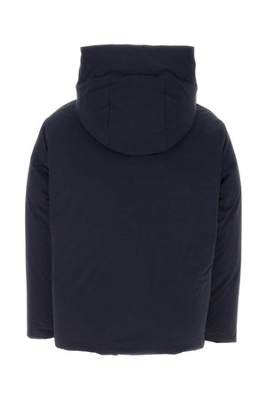 JIL SANDER Navy Blue Polyester Down Jacket for Men