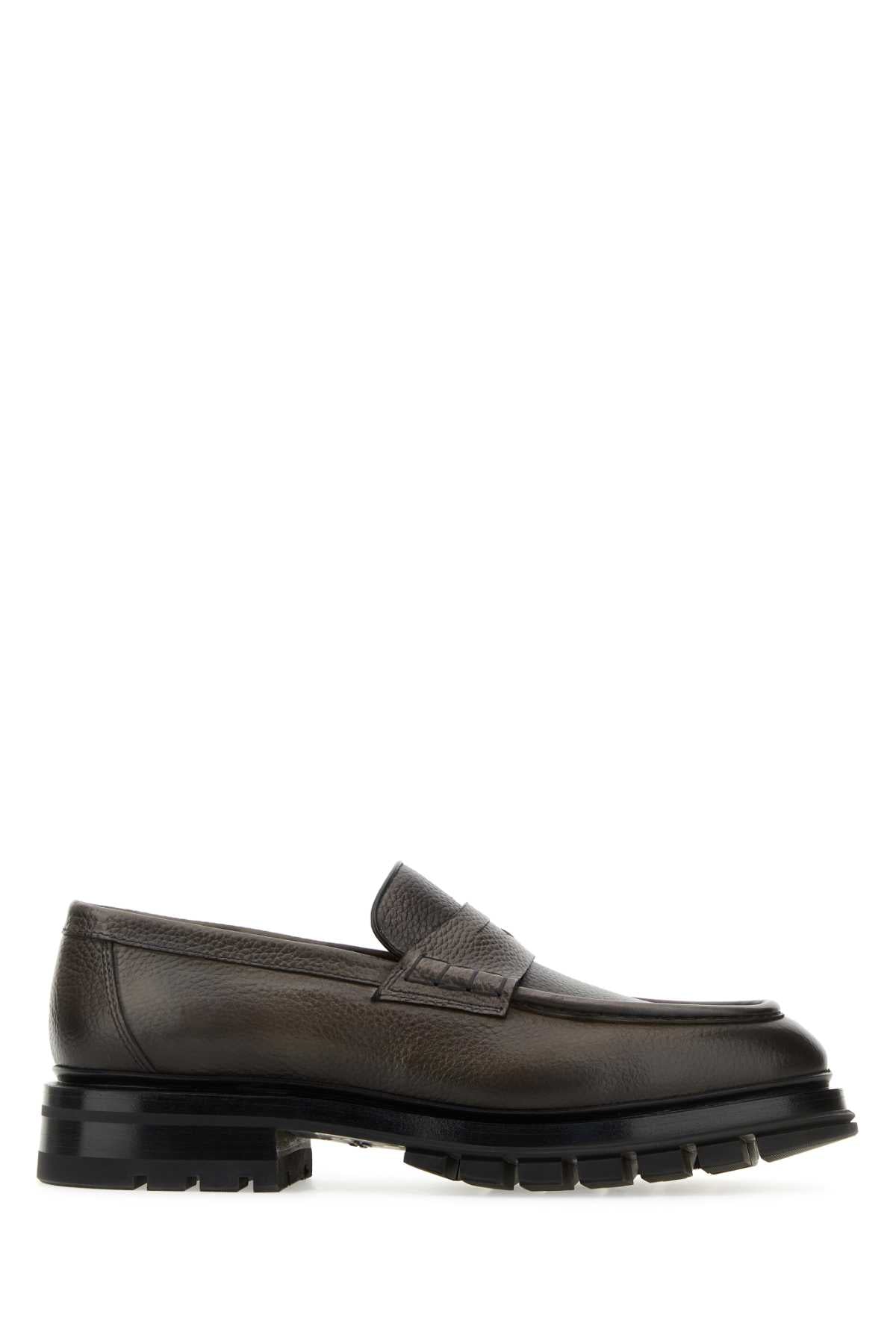 SANTONI Elegant Leather Loafers for Men